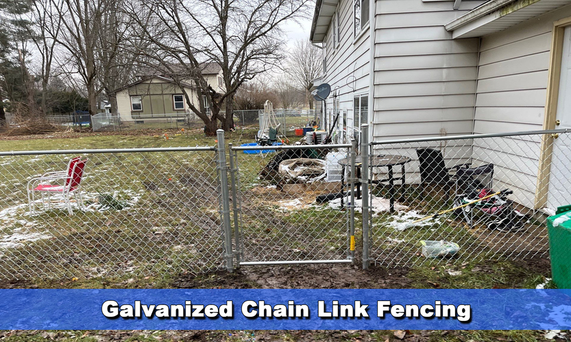 galvanized chain link fence