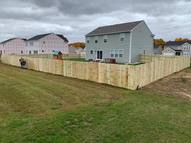 Wood fence installation 2