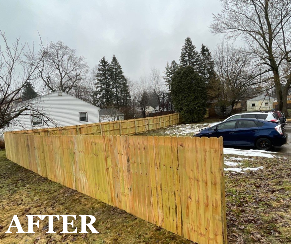 Fencing Installation 4 Wood fence after photo