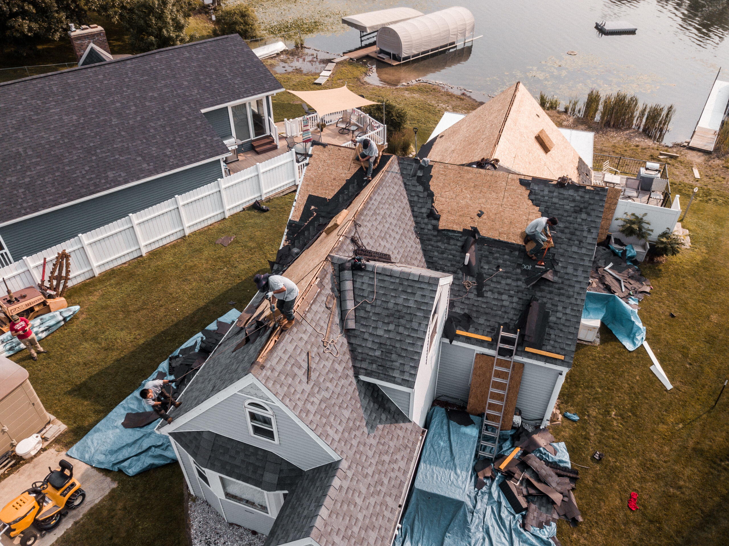 Aerial Shot of Roofing Project