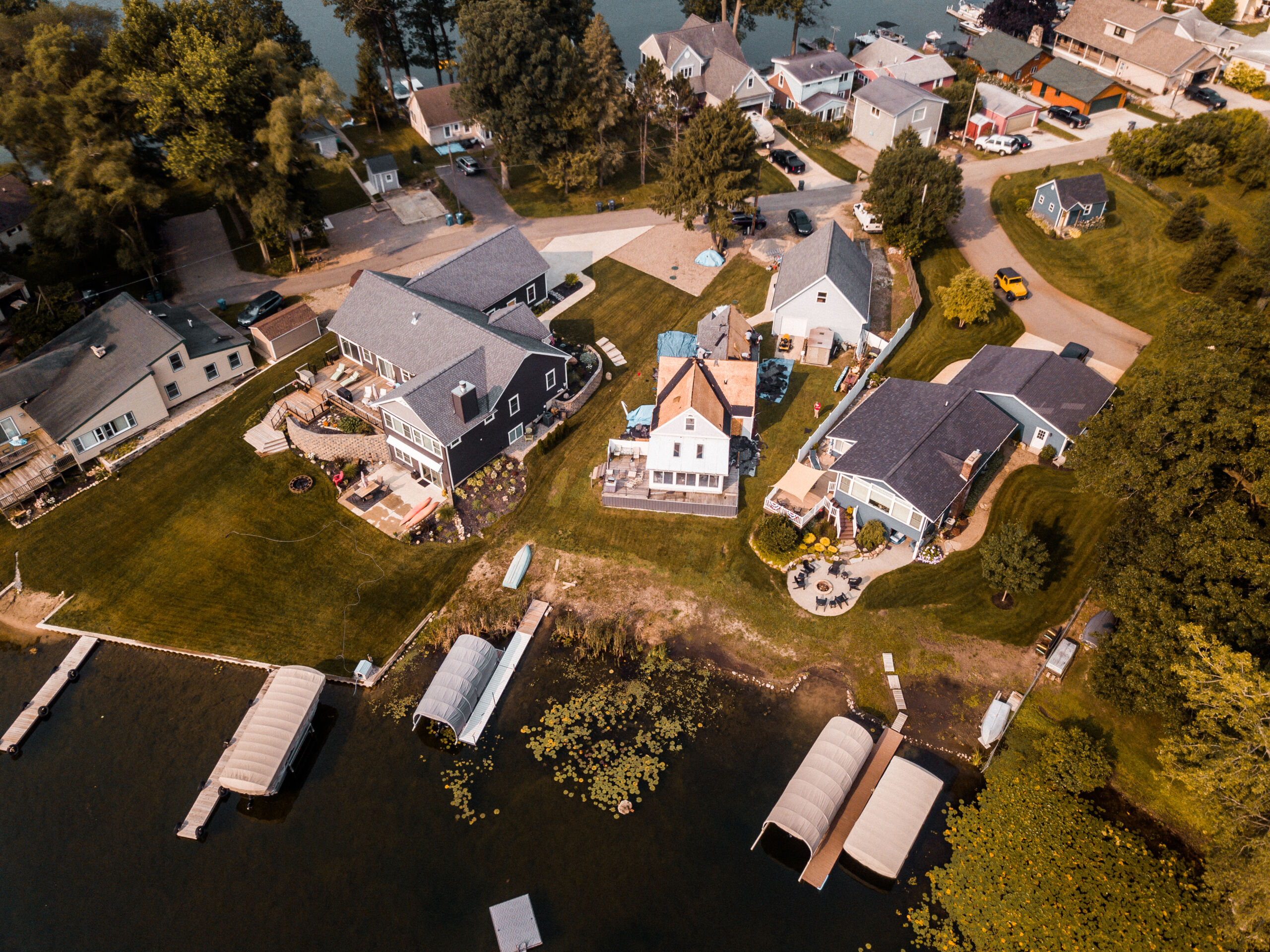 Aerial Shot of Roofing Neighborhood