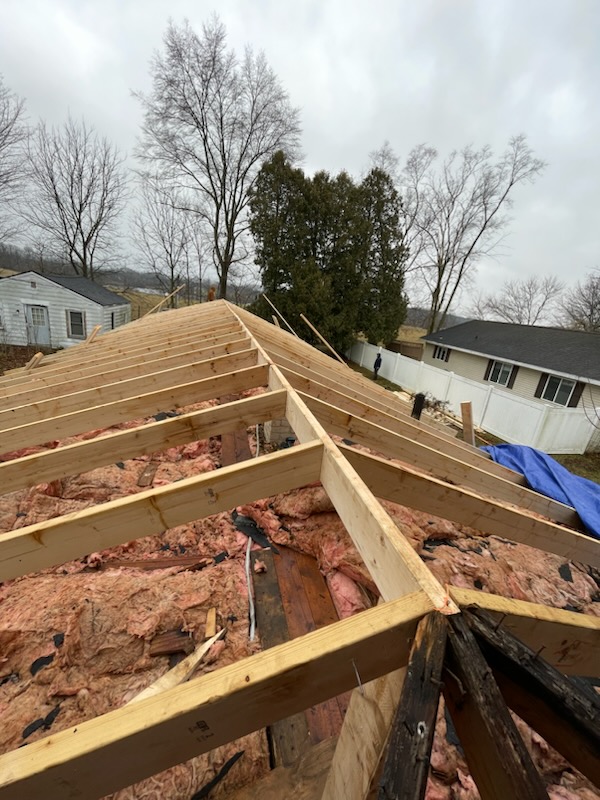 rebuilding trusses for a solid roof