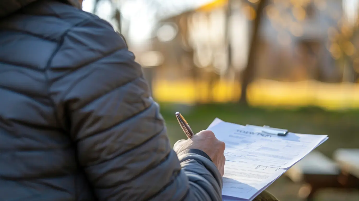 How to Choose a Roofing Warranty in Kentwood, MI (Manufacturer vs Workmanship) 3 dima90 A person reviewing roof warranty documents with a pen i 4860d6a8 07ba 4491 920d b1ad0909478a