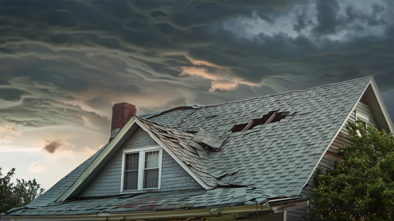 dima90 A realistic photo of a suburban house with visibly dama 1a00a4fb 0b4d 46cb 8c54 2975f902d159 1