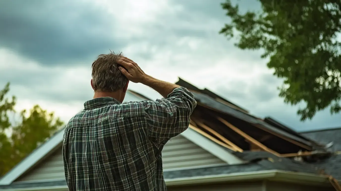 dima90 A worried homeowner holds his head in Michigan as he lo c8a6cfef f412 45bf 9863 8c2354b49ef2