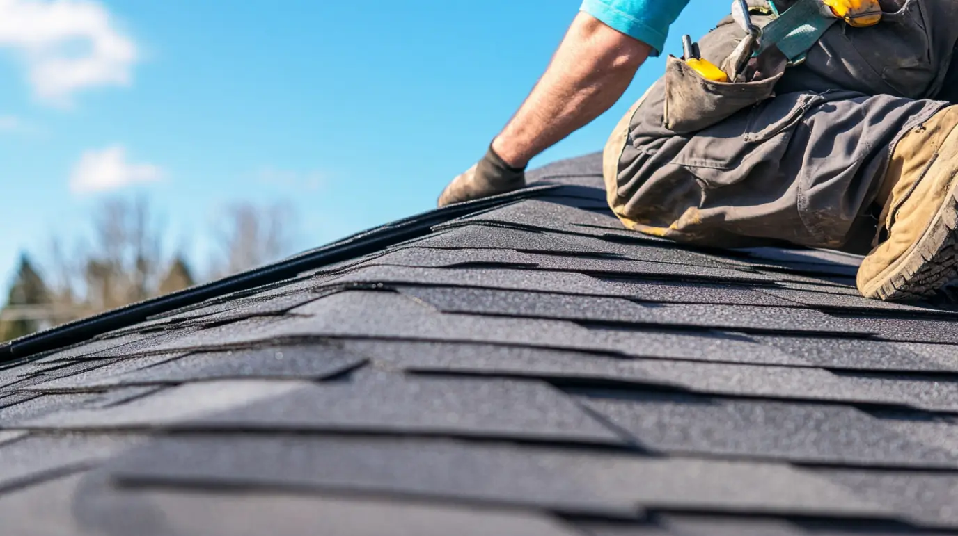 dima90 realistic photo of a single roofer installing dimension 1a60d2ae 34f0 4435 911f f838d043936f