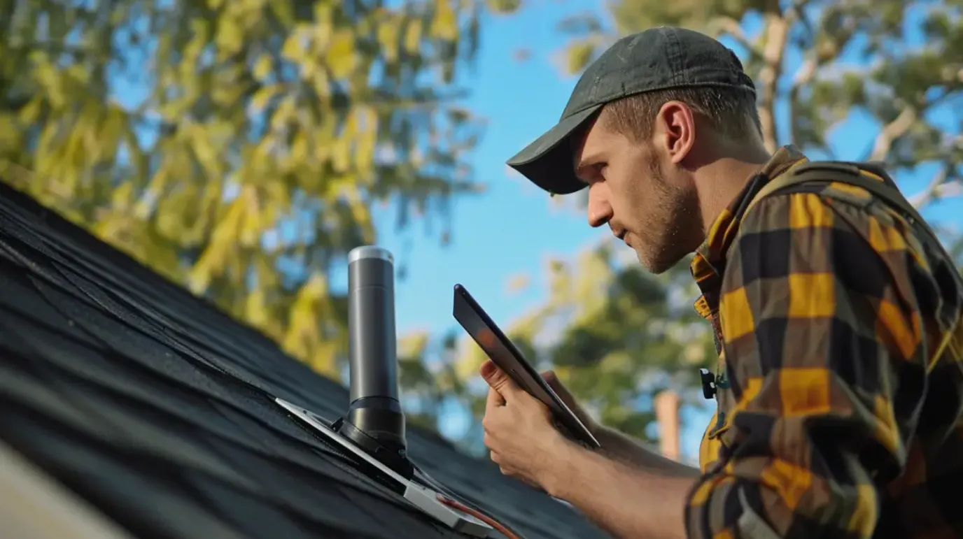 dima90 realistic photo of a single technician installing a sma 7559d670 08ea 4ea9 b2a8 eb5e986230e9