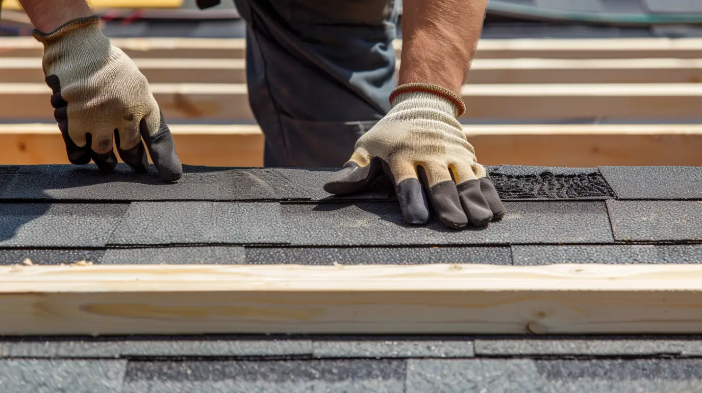 dima90 A realistic image of a roofer installing step flashing 66a89a0a 1620 44cf 9a4e f9b3608d6024