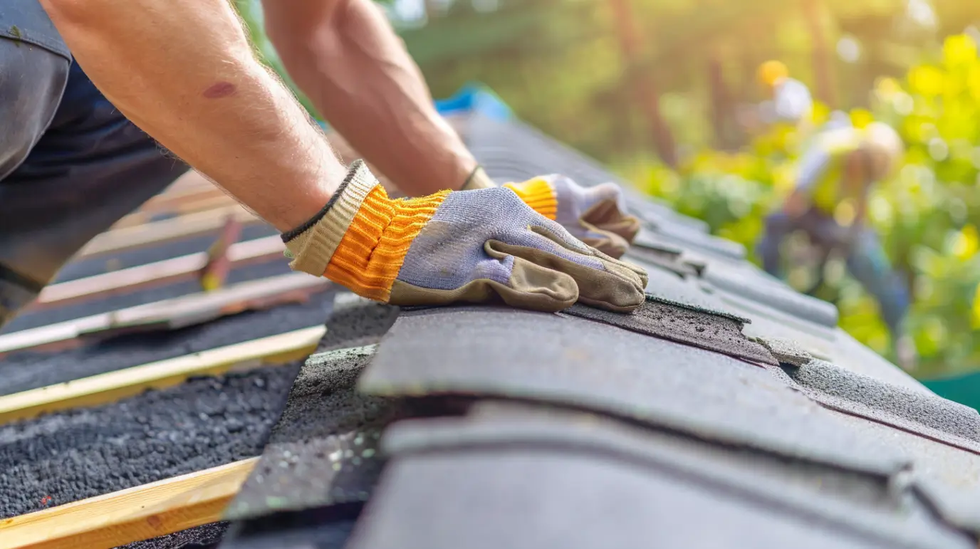 dima90 A realistic image of a roofer installing step flashing 7a3ae94a dd9a 4a33 88af ab06c80ad6ee