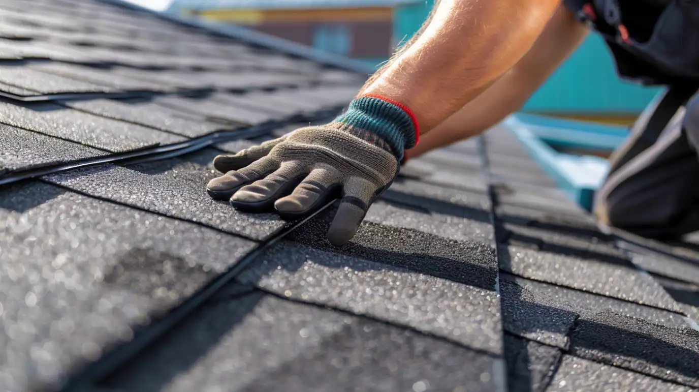 dima90 A realistic image of a roofer installing step flashing ecbe9cf4 b545 474b 9f0d 73aa90cf4806
