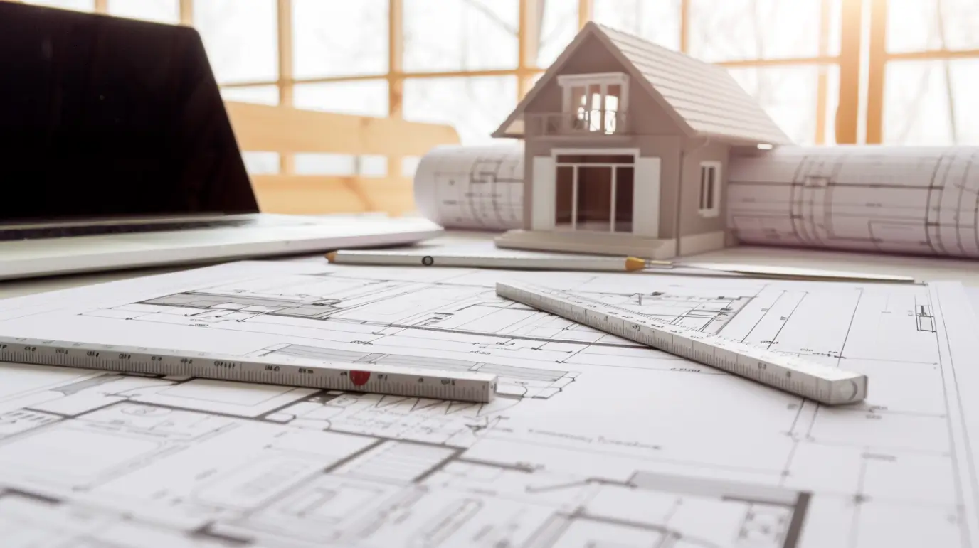 dima90 Architectural blueprints and house plans spread out on f5461316 3e10 40a8 82b9 24e235662ab6