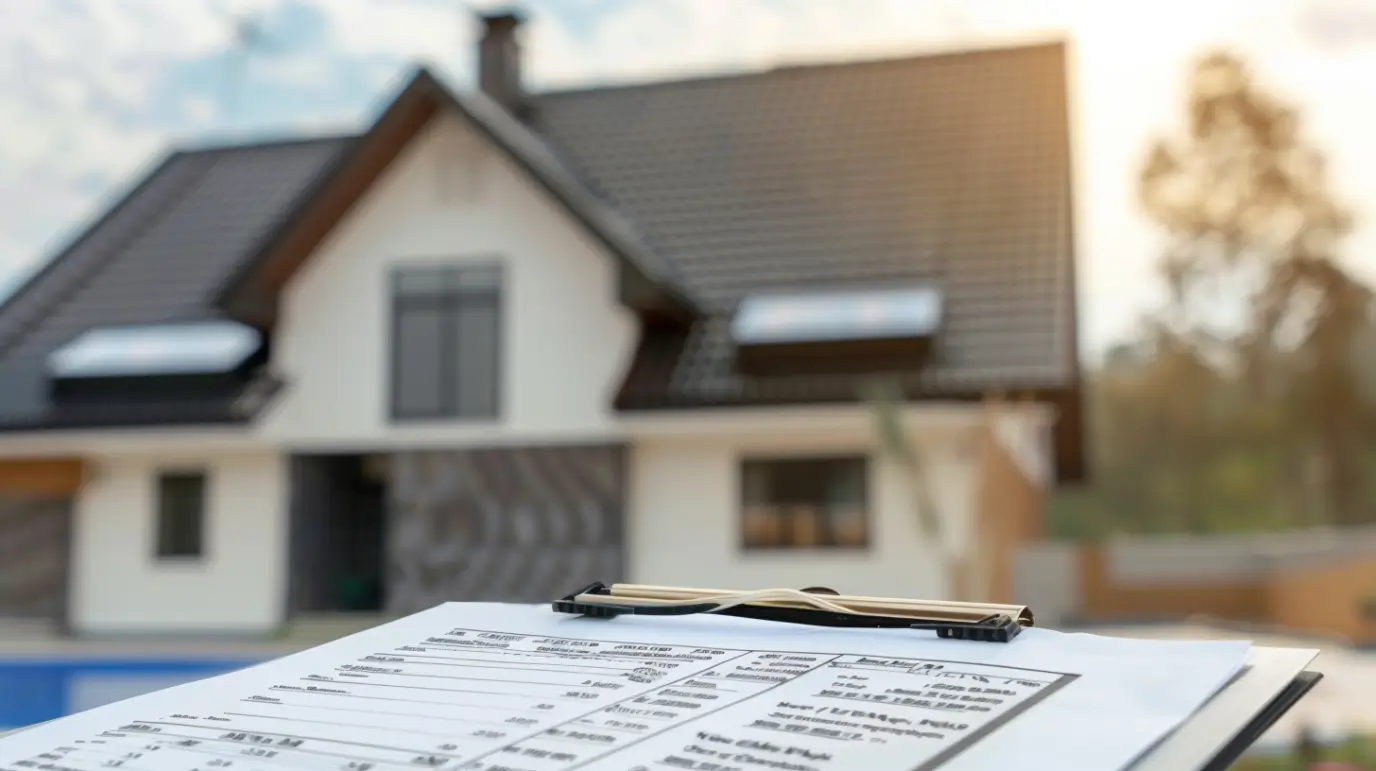 dima90 Close up shot of detailed roofing warranty papers on cl acfdb4ec a6f7 468a 8a30 9b368238ea42