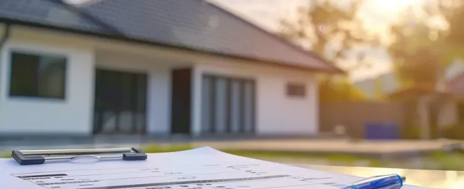 dima90 Close up shot of detailed roofing warranty papers on cl b709a656 4c36 4f4e a439 da99a17bfc91 1