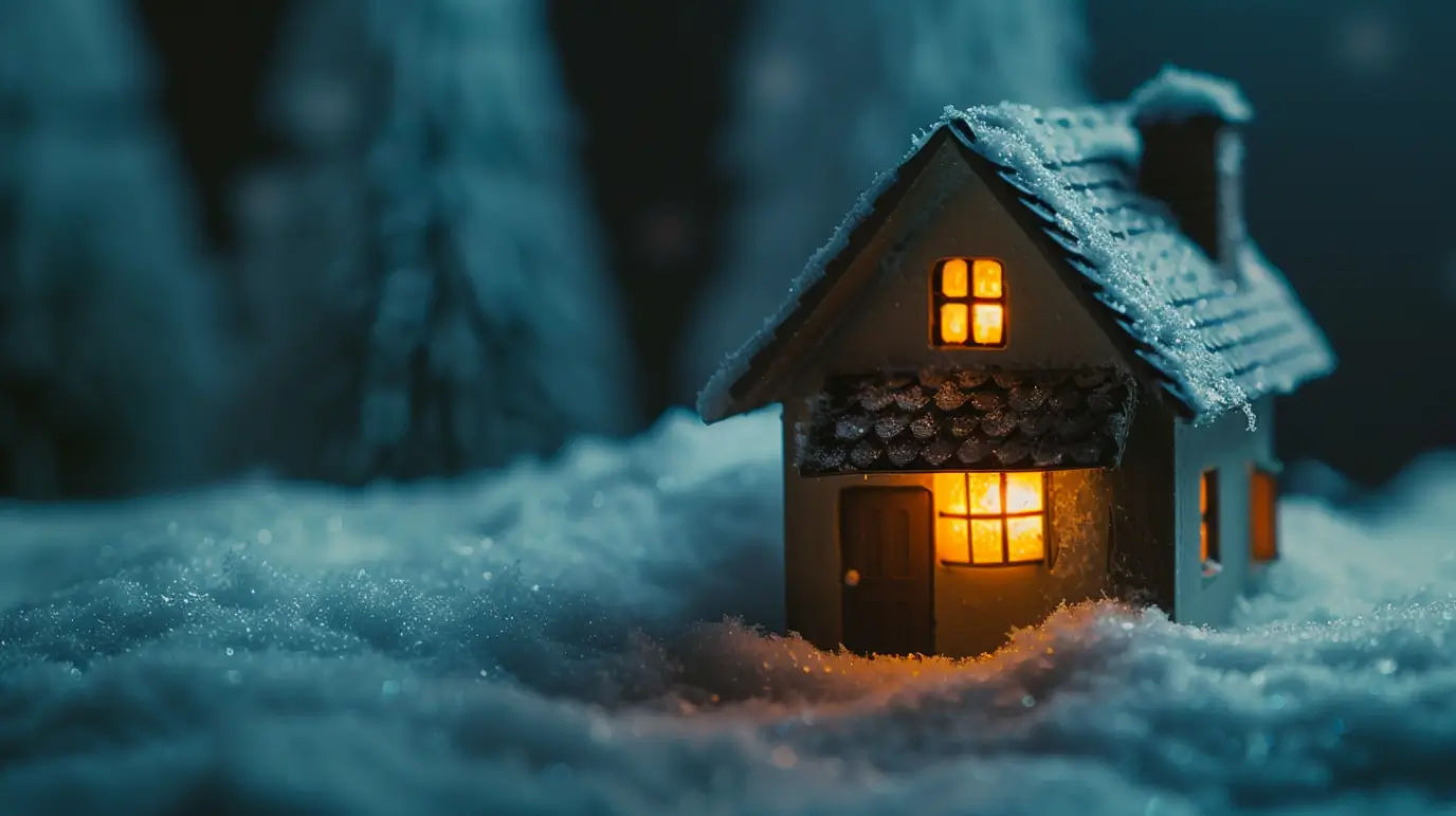 dima90 realistic photo of a miniature house with a snow covere 259fb8c0 769b 430e b222 d5b5f2750714