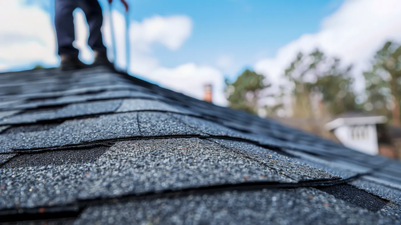 dima90 realistic photo of a single roofer installing dimension 29ba17da e3b2 466e 8863 60aded36db3a