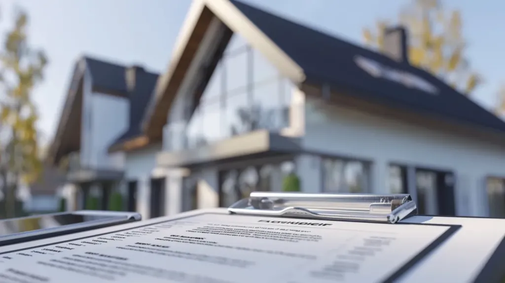 dima90 Close up shot of detailed roofing warranty papers on cl 8185ed8e 6b96 49b8 bfbc fb32ad426860