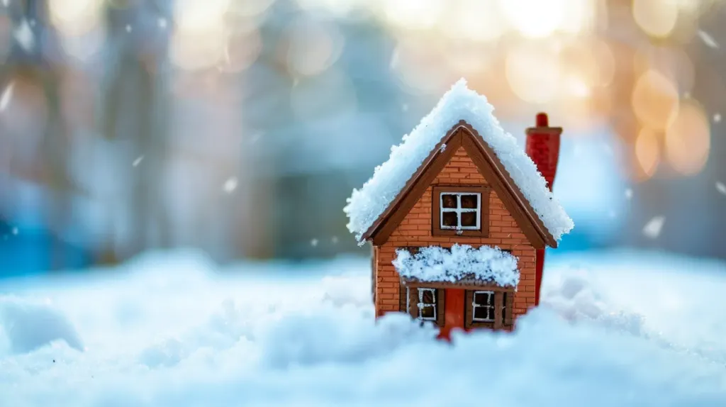 Why Roof Leaks Appear Weeks After Ice Damage in Kentwood, MI 7 dima90 realistic photo of a miniature house with a snow covere 53468e15 6a98 43b6 b95f 9734ac633545