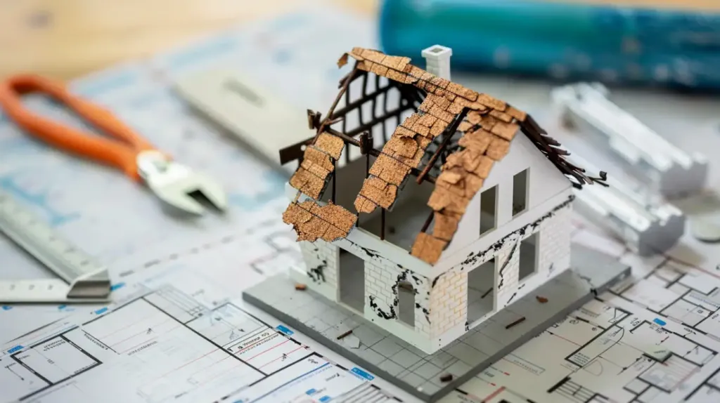 South Haven, MI Roof Repair for High Humidity: Protecting Sheathing and Preventing Rot 4 dima90 realistic photo of a miniature house with peeling roof 9604ef9a 9f9b 4dfd bf4a a966afa130f6