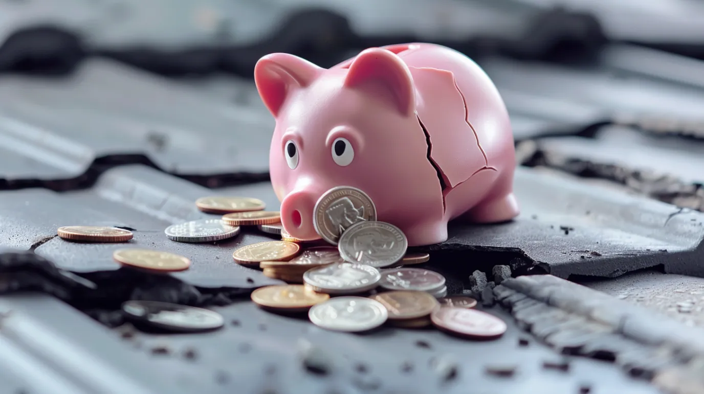 dima90 realistic photo of a miniature piggy bank leaking coins 367e0b98 a13b 4cfa b3a7 85bb1093587e